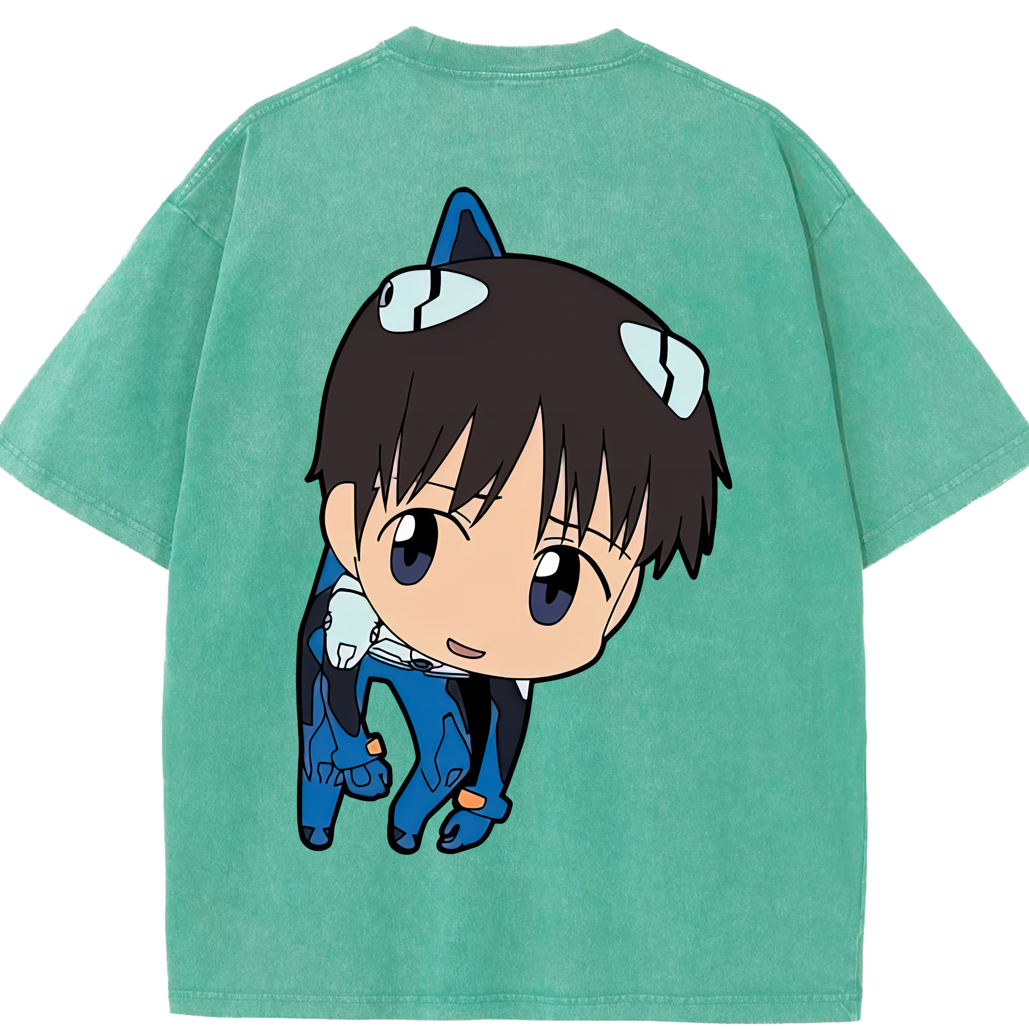 （画像用） EVA 新世紀エヴァンゲリオン 綿100% ヴィンテージ風 半袖Tシャツ（背面プリント）